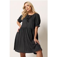 Yours Damen Yours – Minikleid in Schwarz mit Schleife Vorne in Größe 48 | Polyester/Elasthan