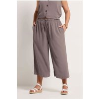 Yours Damen Yours – Knöchellange Culottes in Helllila aus Twill in Größe 62-64 | Polyester