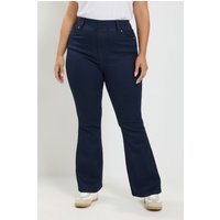 Yours Yours Damen Ausgestellte Jeggings in indigoblau in Größe Short 48 | Baumwolle/Polyester/Elasthan