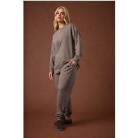 Yours Yours Damen Jogginghose in Schoko mit Bündchen in Größe 48 | Baumwolle/Polyester