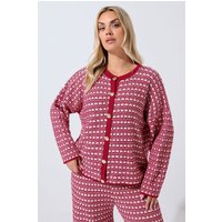 Limited Collection Limited Collection Damen Bouclécardigan in Rot in Größe 54-56 | Acryl