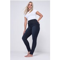 Yours Yours Damen Dehnbare Röhrenjeans "Ava" in Dunklem indigoblau in Größe 46 | Baumwolle/Polyester/Elasthan