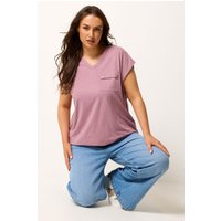 Yours Yours Damen T-Shirt in Rosa mit Nietentasche in Größe 46 | Baumwolle