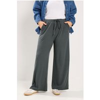 Yours Yours Damen Gerippte Schlupfhose in Grau in Größe Regular 48 | Polyester/Elasthan