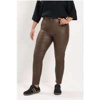 Yours Yours Damen Avahose in Schokobraun in Größe Short 42 | Elasthan/Viskose/Nylon