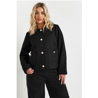 Yours Yours Damen Boucléjacke in Schwarz in Größe 48 | Polyester
