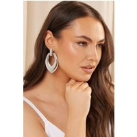 Yours Yours Damen Silberfarbene Ohrringe mit Tropfenanhängersize | Metall