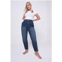 Yours Yours Damen Dehnbare Barreljeans in indigoblau in Größe 54 | Baumwolle/Elasthan