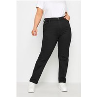 Yours Yours Damen Jeans „Ruby" mit Geradem Bein in Schwarz in Größe Regular 56 | Baumwolle/Polyester/Elasthan