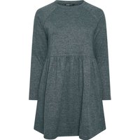Yours Yours Damen Plus Size Charcoal Grey Gathered Dress Size 48 | Baumwolle/Polyester