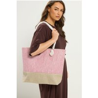 Yours Yours Damen Tragetasche in Rosa im Tweedlooksize | Textil