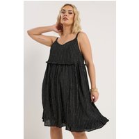 Yours Yours Damen Schwarzes Ministrandkleid in Knitteroptik in Größe 50-52 | Viskose