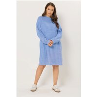 Yours Yours Damen Pulloverkleid in Hellblau aus Softtouchgewebe in Größe 54-56 | Polyester/Elasthan/Viskose