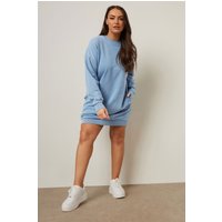 Yours Yours Damen Sweatshirtkleid in Hellblau in Größe 50-52 | Baumwolle/Polyester
