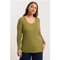 Profitez de 25% de réduction sur le haut côtelé vert Yours pour femme taille 46