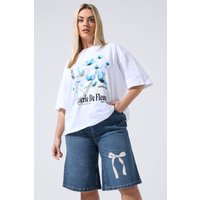 Limited Collection Limited Collection Damen Jorts in Blau mit Schleifendesign in Größe 48 | Baumwolle/Elasthan