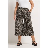 Yours Damen Yours – Culottes in Braun mit Leoprint in Größe 44 | Polyester