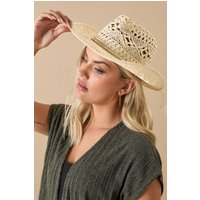 Yours Yours Damen Cowboyhut in Braun aus Strohsize | Papier