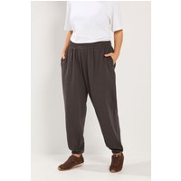 Yours Yours Damen Jogginghose in Schokobraun mit Bündchen in Größe 46-48 | Baumwolle/Polyester