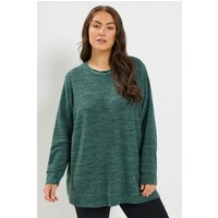 Yours Yours Damen Pullover in Grün aus Softtouchgewebe in Größe 48 | Polyester/Elasthan/Viskose