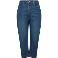 Yours Yours Damen Barreljeans in indigoblau in Größe Short 56 | Baumwolle/Polyester/Elasthan