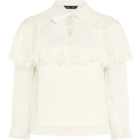 Limited Collection Limited Collection Damen Bluse in Weiß mit Spitzenbesatz in Größe 50-52 | Polyester