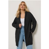 Yours Yours Damen Blazer in Schwarz mit Blasenstruktur in Größe 58-60 | Polyester/Elasthan