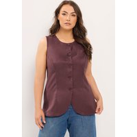 Yours Yours Damen Weste in Lila aus Wildlederimitat in Größe 48 | Polyester
