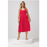 Yours London Yours London Damen Skaterkleid in Rot mit Herzförmigem Ausschnitt in Größe 48 | Polyester/Elasthan