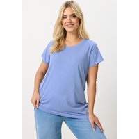 Yours Yours Damen T-Shirt in Blau in Größe 44 | Baumwolle/Polyester