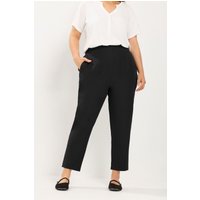 Yours Yours Damen Hose in Schwarz mit Abnähern am Bund in Größe Short 46 | Polyester/Elasthan