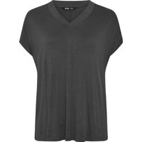 Yours Yours Damen Plus Size Grey Grown On Sleeve Top Size 66-68 | Polyester/Elasthan