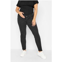 Bump It Up Bump It Up Damen Maternity – Avajeans in Verwaschenem Schwarz und mit Pushupeffekt in Größe Short 50 | Baumwolle/Elasthan