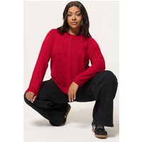 Yours Yours Damen Cardigan in Rot mit Durchgehenden Knöpfen in Größe 62-64 | Acryl