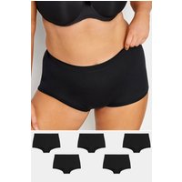 Yours Yours Damen Shorts in Schwarz mit Hohem Bund im 5er Set in Größe 46-48 | Baumwolle/Elasthan