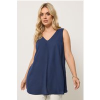 Yours Damen Yours – Trägershirt in Marineblau mit V-Ausschnitt in Größe 66-68 | Polyester