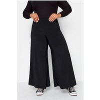 Yours Yours Damen Palazzohose mit Weitem Bein Schwarz in Größe 46 | Polyester/Elasthan