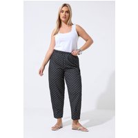 Limited Collection Limited Collection Damen Barrelhose in Schwarz mit Punktemuster in Größe 46 | Polyester/Elasthan