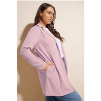 Yours Curve Plus Size Dusky Pink Longline Blazer Size 18