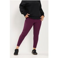 Yours Yours Damen Gerippte Leggings in Burgunderrot in Größe 52 | Polyester