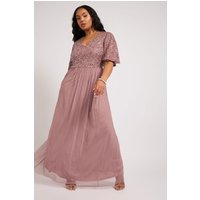Luxe: Ultimate Embellishment Luxe: Ultimate Embellishment Damen Luxe – Verziertes Maxikleid in Rosa in Größe 44 | Polyester