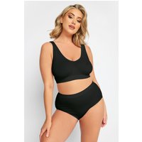 Yours Yours Fuller Bust Lingerie Nahtloser BH Ohne Polster Schwarz in Größe 46-48 | Baumwolle/Polyester