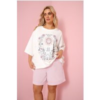 Yours Damen Yours – Jeansshorts in Rosa in Größe 62-64 | Baumwolle
