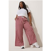 Limited Collection Limited Collection Damen Hose in Dunklem Rosa mit Streifen und Boxerbund in Größe 42 | Polyester