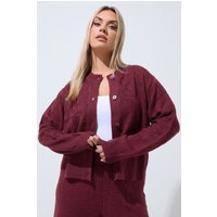 Limited Collection Limited Collection Damen Jacquardcardigan in Rosarot in Größe 50-52 | Acryl