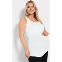 Bump It Up Bump It Up Damen Maternity – Stützendes Trägershirt in Weiß in Größe 50 | Elasthan/Viskose