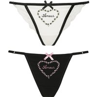 Vive Maria Princess Love Damen Stringtanga-Set creme/schwarz Vive Maria Princess Love Damen Stringtanga-Set creme/schwarz