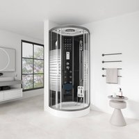 Home Deluxe Cabina de ducha BLACK PEARL con rociador - 90 x 90 cm