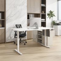 Home Deluxe Bureau réglable en hauteur ELMO blanc 160 x 80 cm