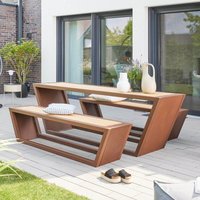 Home Deluxe Promotion de 14% Ensemble de sièges KOBON en acier marron Fabriqué en Allemagne